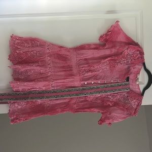 LoveShackFancy Dress never worn, without tags, size large. Includes belt.